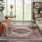 Homeroots 5 x 7 ft. Ivory & Fuchsia Distressed Area Rug 385323 - alternate 4